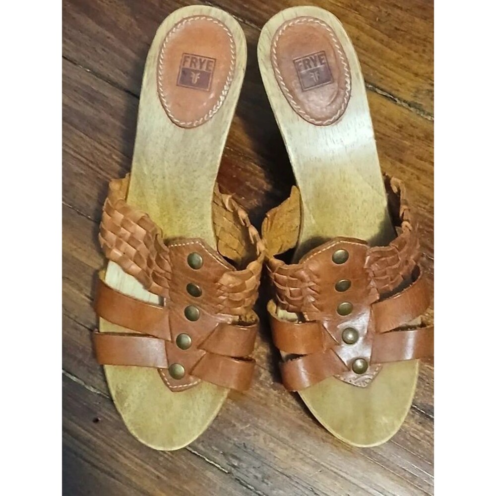 Frye wooden heels